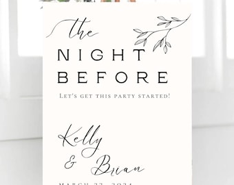 Wedding Rehearsal Welcome Sign | Editable Canva Template | 24x36 Sign | Instant Download | Printable Foam Board Sign