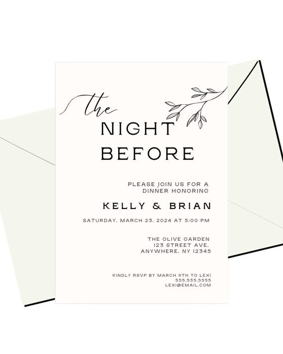 Elegant Wedding Rehearsal Dinner Invitation | Editable Template | Instant Download | Canva Invitation | Printable & Digital Invite
