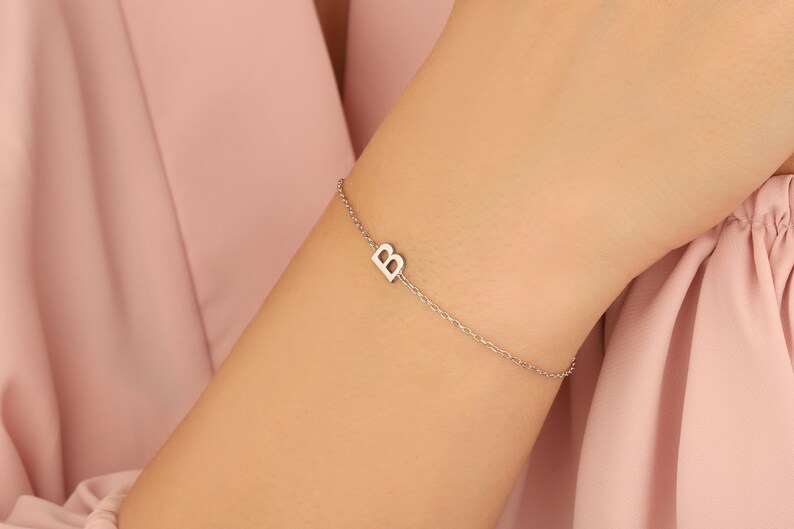Mother/'s Day Gifts 14K Name Bracelet 14K Letter Initial Bracelet Personalized Name Bracelet 14K Initial Bracelet Personalized Gifts