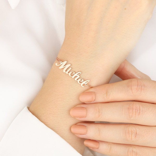 Name Plate Bracelet Etsy