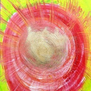 Portal of Fire, acrylic inspiring painting on paper