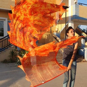 Fire Flag, Holy Spirit Fire, Consuming Fire - Dance Flags, Praise Flags
