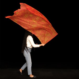 CONSUMING FIRE, Worship Flags, Dancing Flags, Praise Flags, Angel&#39;s Wings, Swing Flags, Holy Fire, Silk Worship banner, Declaration Flag