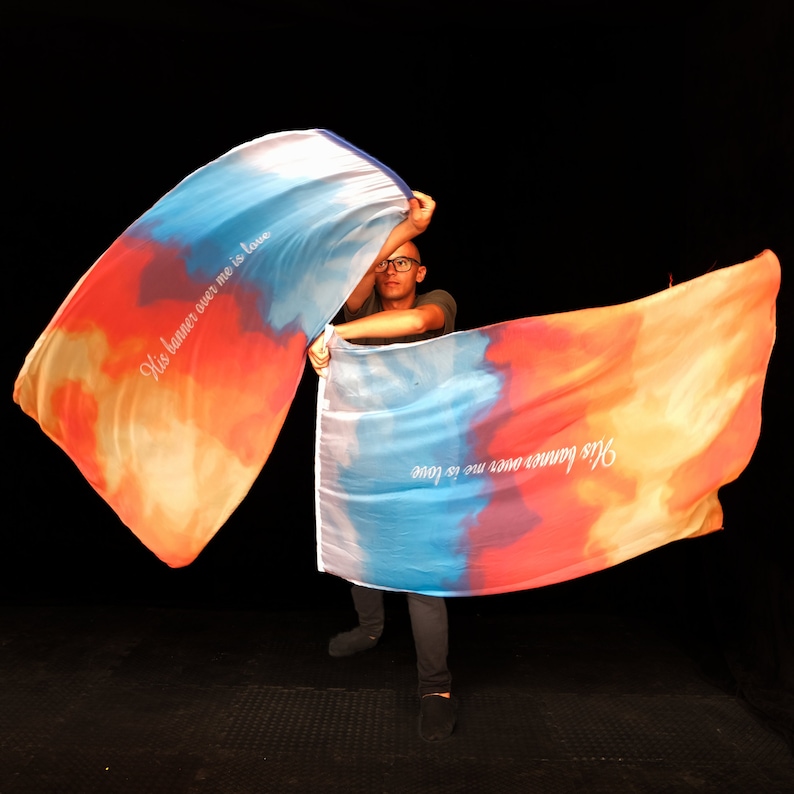 His Banner Over Me is Love, Worship Flags, Dancing Flags, Praise Flags