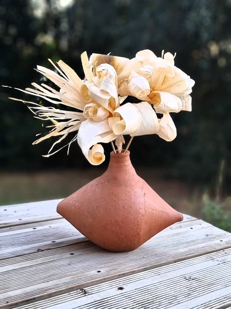 Fleur en Fibre Végétale Vendues Par 2