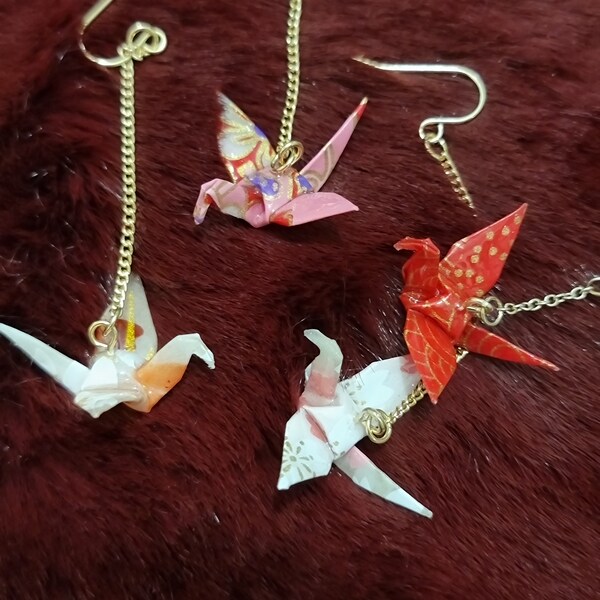 Boucles d'oreilles origami