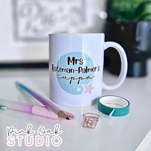 Thank You Teacher Mug | Custom Name | Personalised Teacher Leaving Gift