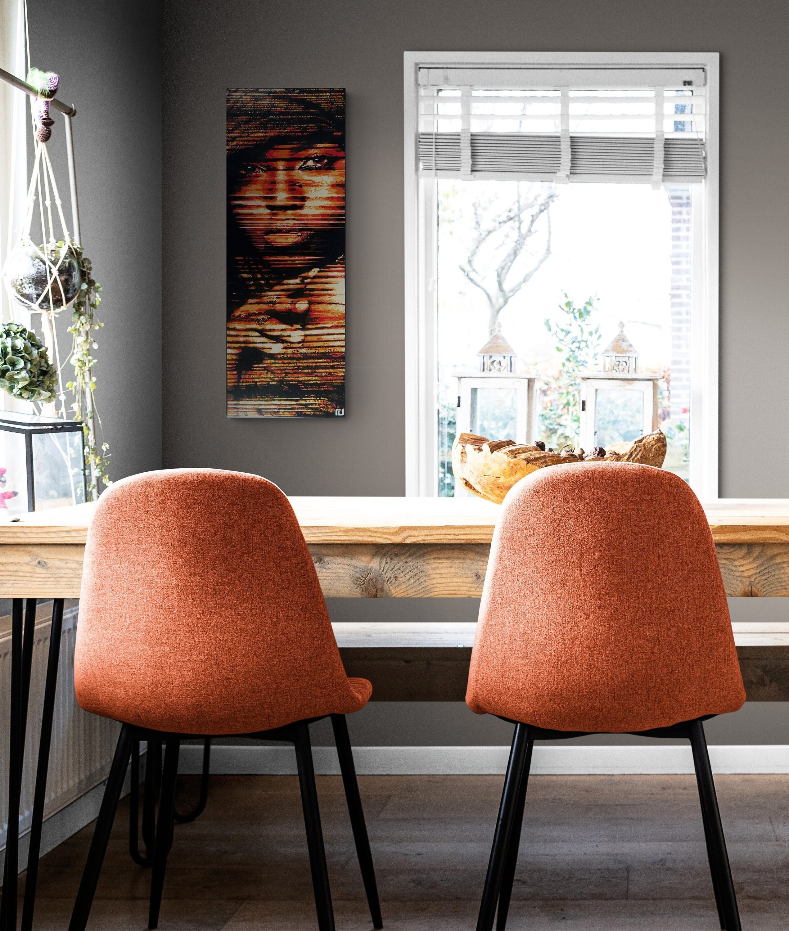 Tableau d'art Décoratif Mural Pochoirs et Peinture Spray Aérosols Beauté Noire