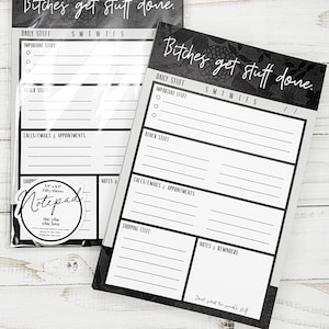 Teven krijgen dingen gedaan To-Do List NOTEPADS, 5,5 "x 8,5" schrijfpads, Tina Fey &AOC Quote Scheurpads van papier voor thuis en op kantoor