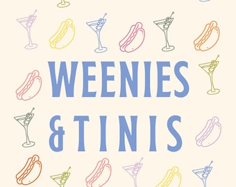 WEENIES & TINIS party pack Template