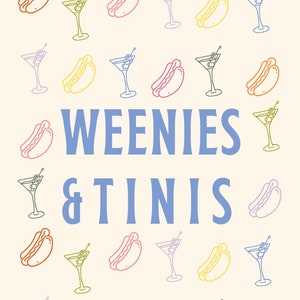 WEENIES & TINIS party pack Template