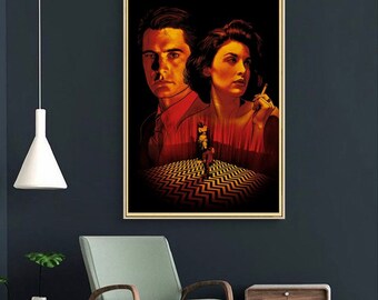 Agent Pictures Twin Peaks Poster Print Artwork Ideal Gift Unframed Dale Cooper Horror Illustration Wall Art Vintage Art Home Decor