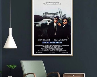 The Blues Brothers A0 A2 A3 A4 GLOSSY Wall photo poster Vintage Retro Art A1 