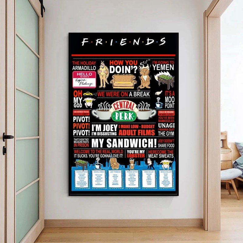 TV Show Poster Friends Art Print Wall Art Canvas Painting Home | Etsy