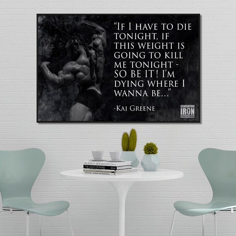 Motiverend Citaat Poster KAI GREENE Bodybuilding Fitness Motiverend Citaat Poster KAI GREENE Bodybuilding Fitness