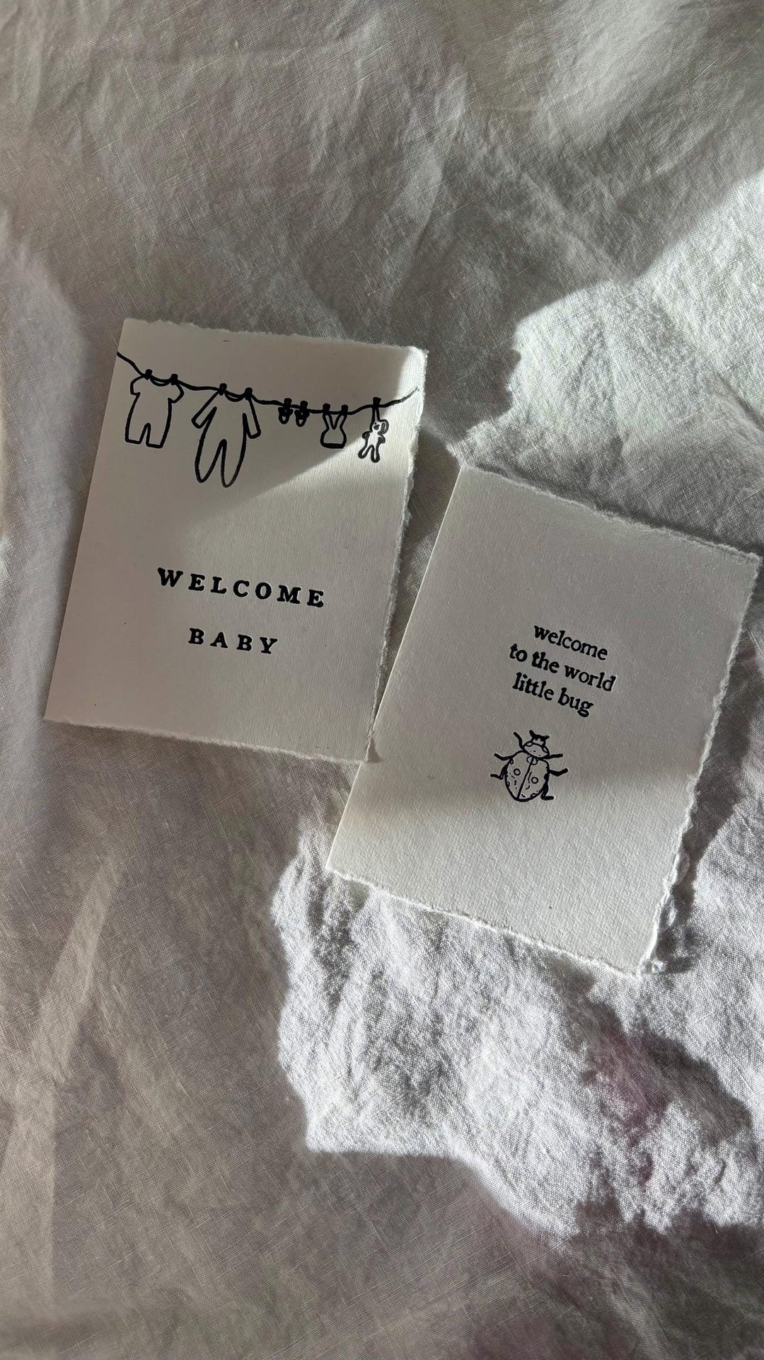 Letterpress Baby Cards – Handmade Paper Design for Newborn Celebrations ...