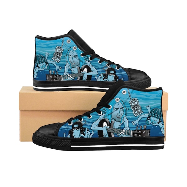 Custom Nirvana Converse Style Sneakers | Nirvana Shoes for Men & Women | Kurt Cobain Shoes