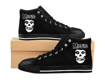 Custom Misfits Shoes | Misfits Converse Style High Top Sneakers for Men & Women