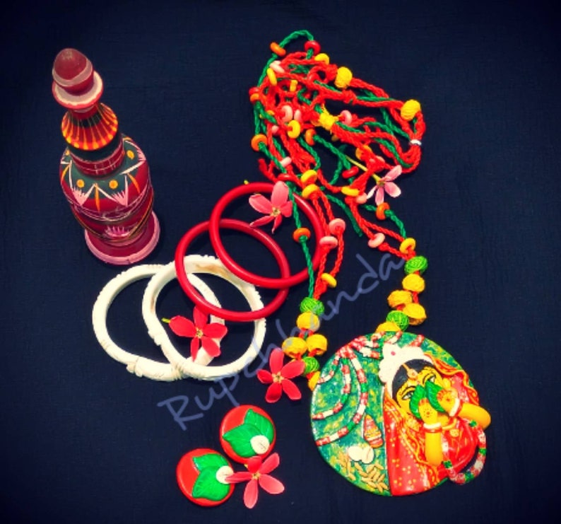 Exclusive Handmade Clay Jewellery Set With Necklace and Earrings Etsy