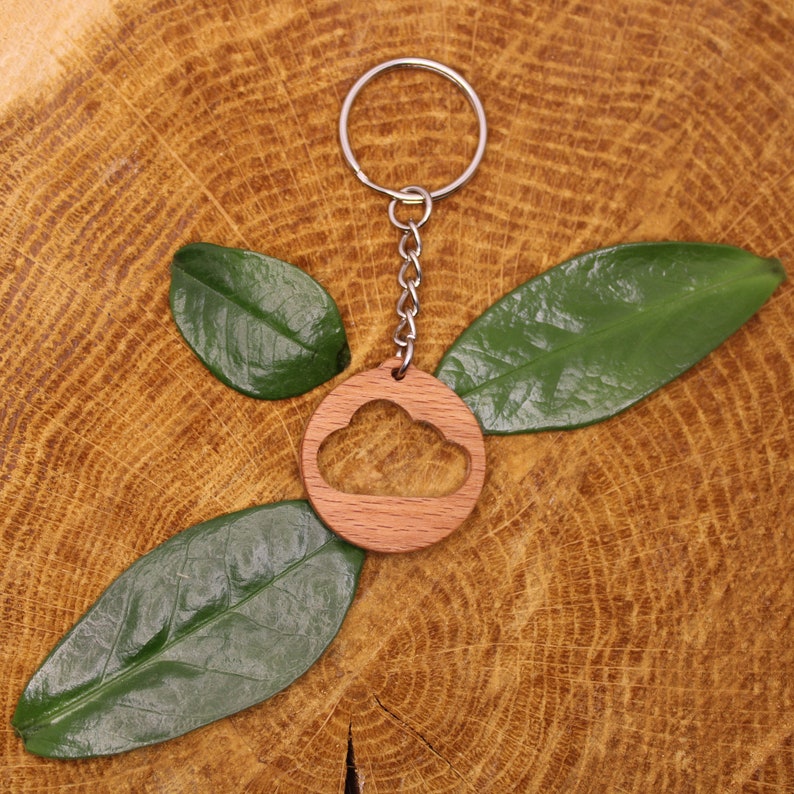 Cloud wood keychain beech