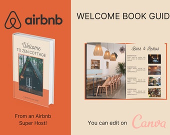 Cottage Airbnb Welcome Guide Template | Vacation Rental Manual | Airbnb Host Manual | Airbnb Welcome Book | Real Estate Canva Template |VRBO