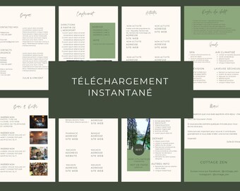 Manuel de séjour Airbnb | Manuel d'accueil en français | Manuel instructions chalet | Règles Airbnb | Guide d'hôte Airbnb | Template Airbnb