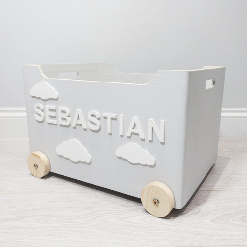 Personalised Toy Box With Safety Hinge Etsy UK