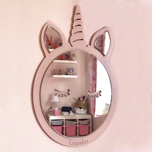 Minnie Mouse Children's Mirror Children's Room Decorations Children's Room Mirrors  Kids Room Girl Room L15 XL 
