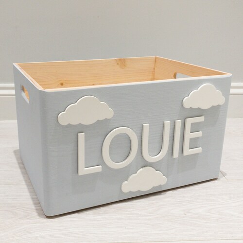 Personalised Wooden Toy Box Etsy UK