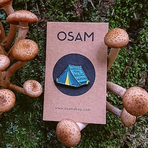 Let&#39;s Go Camping - enamel pin - tent