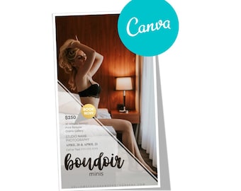 Boudoir Mini Session Marketing Template for Canva, Photography Marketing Template for Photographers V2 STORY