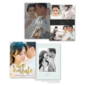 Save The Date Template for Photographers - 4 Card Bundle #2