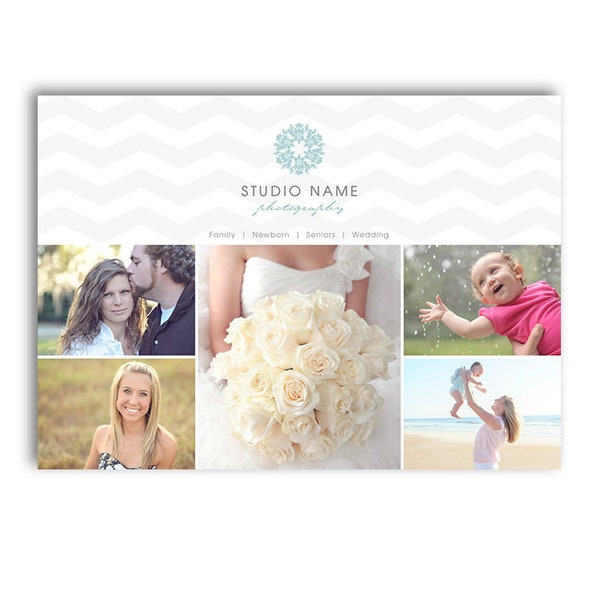 Photography Marketing Postcard Template for Photographers - 5x7 Promo Card - GRIGIO