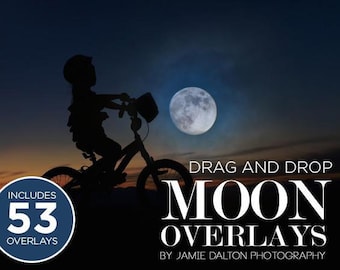 Sovrapposizioni lunari per fotografi / Sovrapposizioni del cielo notturno in Photoshop / Effetti realistici di luna e bokeh