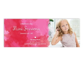 Valentine's Day Mini Session Facebook Cover - Photography Marketing Template - SPLASH - 1226
