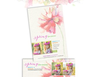 Spring Mini Session Marketing Kit Spring Mini Session Template, Spring Marketing Template, Marketing Board, Photoshop Template, Spring Minis