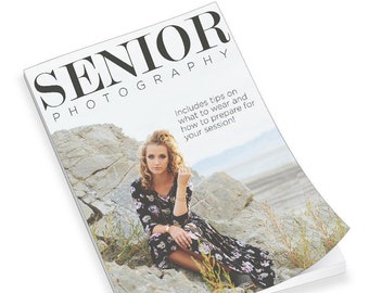 Senior Welcome Guide Template | Editable Photography Magazine for Senior Photographers, Price Guide, Photoshop Marketing Template