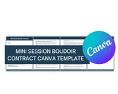 Mini Session Boudoir Photography Contract for Canva, Boudoir Photography, Photography Session Contract, Photographer Contract Template