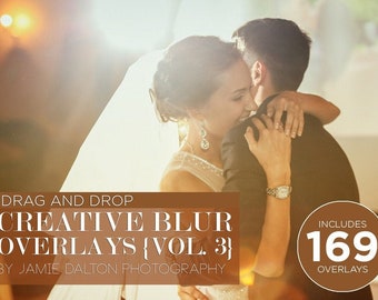 169 sovrapposizioni di sfocatura creative, pacchetto di sovrapposizioni fotografiche, trascinamento e rilascio di PNG, effetto bokeh e profondità, fotoritocco