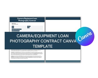 Leencontract voor camera/apparatuur Fotografiecontract voor Canva, Leencontract voor camera/apparatuur, Contract voor fotograaf