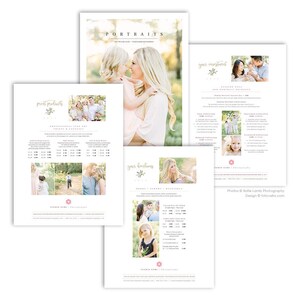 Photography Pricing Template, Photography Pricing Sheets, Photography Pricing Guide for Portrait Photographers