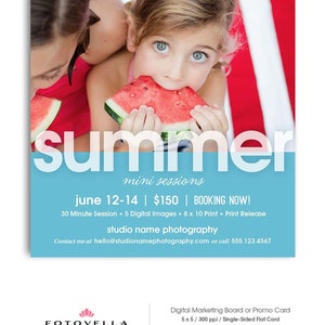 Mini Session Marketing Board - Summer Mini Sessions - SUMMERTIME