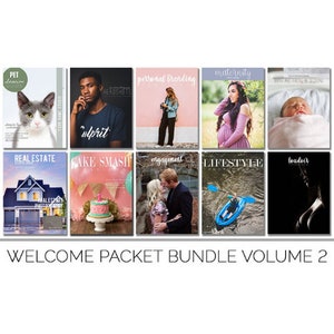 Photography Welcome Packet Bundle, Client Guide Bundle, Magazine Template Volume 2