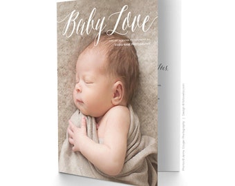 Photography Marketing Promo Card - Folded Promo Card - 5x7 - Newborn Photographer