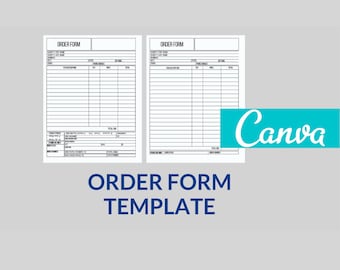 Order Form Templates for CANVA, Picture Order Form Template, Shirt Order Form Template, Product Order Form Template