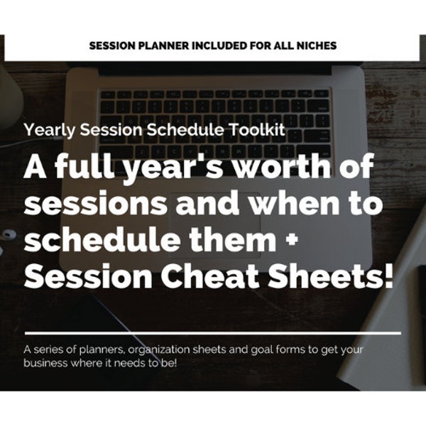 Yearly Photography Session Schedule Toolkit for Photographers