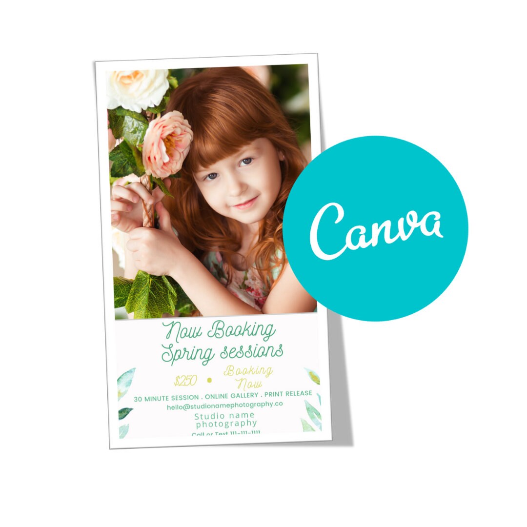 Spring Mini Session Marketing Template, CANVA Photography Spring Mini ...