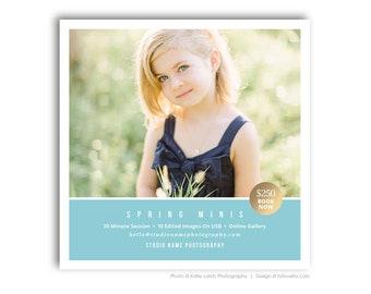 Spring Mini Session Template, Spring Marketing Template, Marketing Board, Photoshop Template, Spring Minis