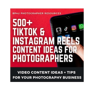 TikTok & Instagram Reels Ideas | Social Media Prompts for Photographers, Photography Social Media Prompts