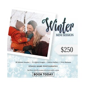 Winter Mini Session Marketing Kerstsjabloon voor fotografen #2